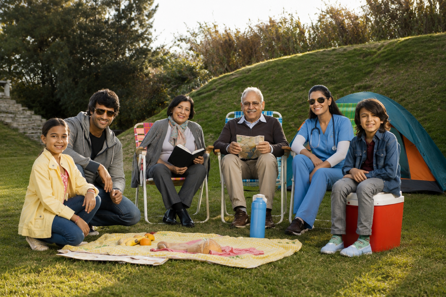Senior citizens group activity outing